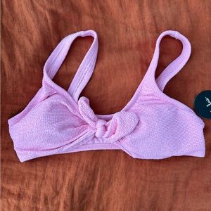 Lulu's Light Pink Knot-Front Bralette